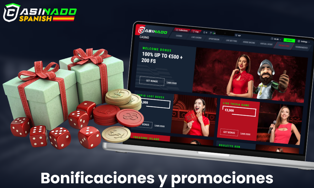 Casinado ofrece bonos de depósito y promociones