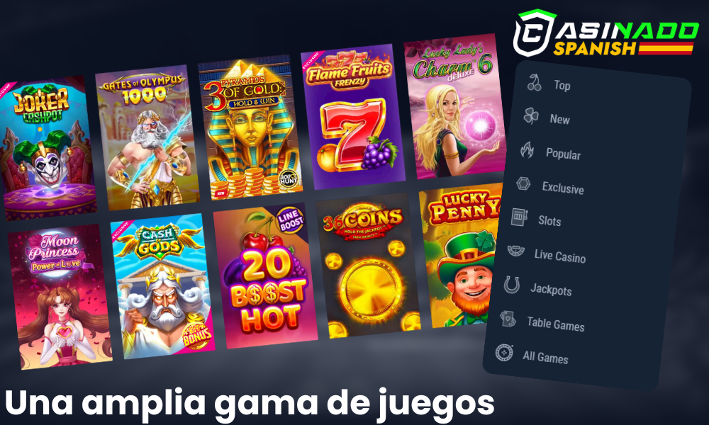 Una enorme selección de juegos diferentes