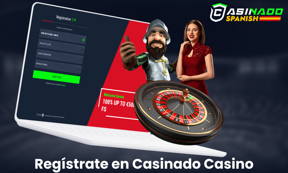 Instrucciones para crear una cuenta en Casinado