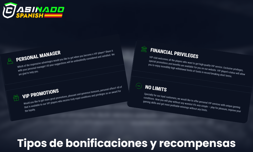 Qué bonificaciones y recompensas hay disponibles